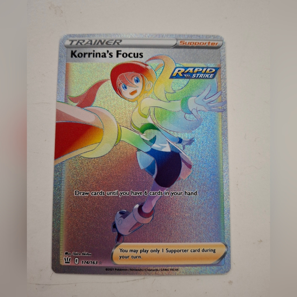 Korrina's Focus 174/163 Pokemon Battle Styles Rainbow Card